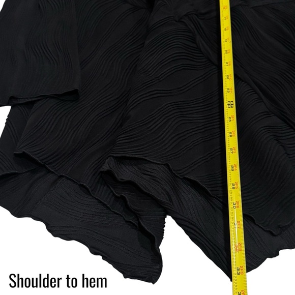 IC by Connie K Black Textured Artsy Whimsigoth Fairy Ethereal Blouse Size L - Picture 10 of 10